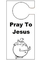 Pumpkin Pray To Jesus Doorknob Hanger